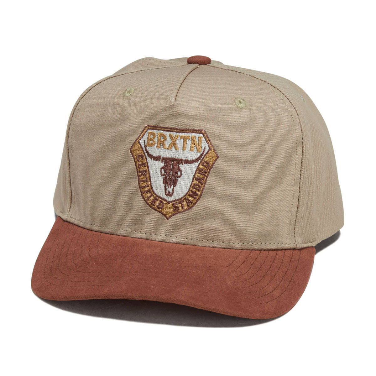 Brixton Fraser Snapback Hat - Olive Stone image 1
