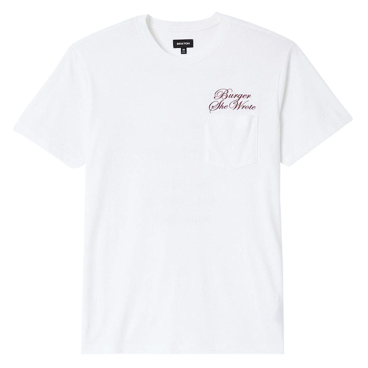 Brixton Burger She Wrote Pocket T-Shirt - White image 1