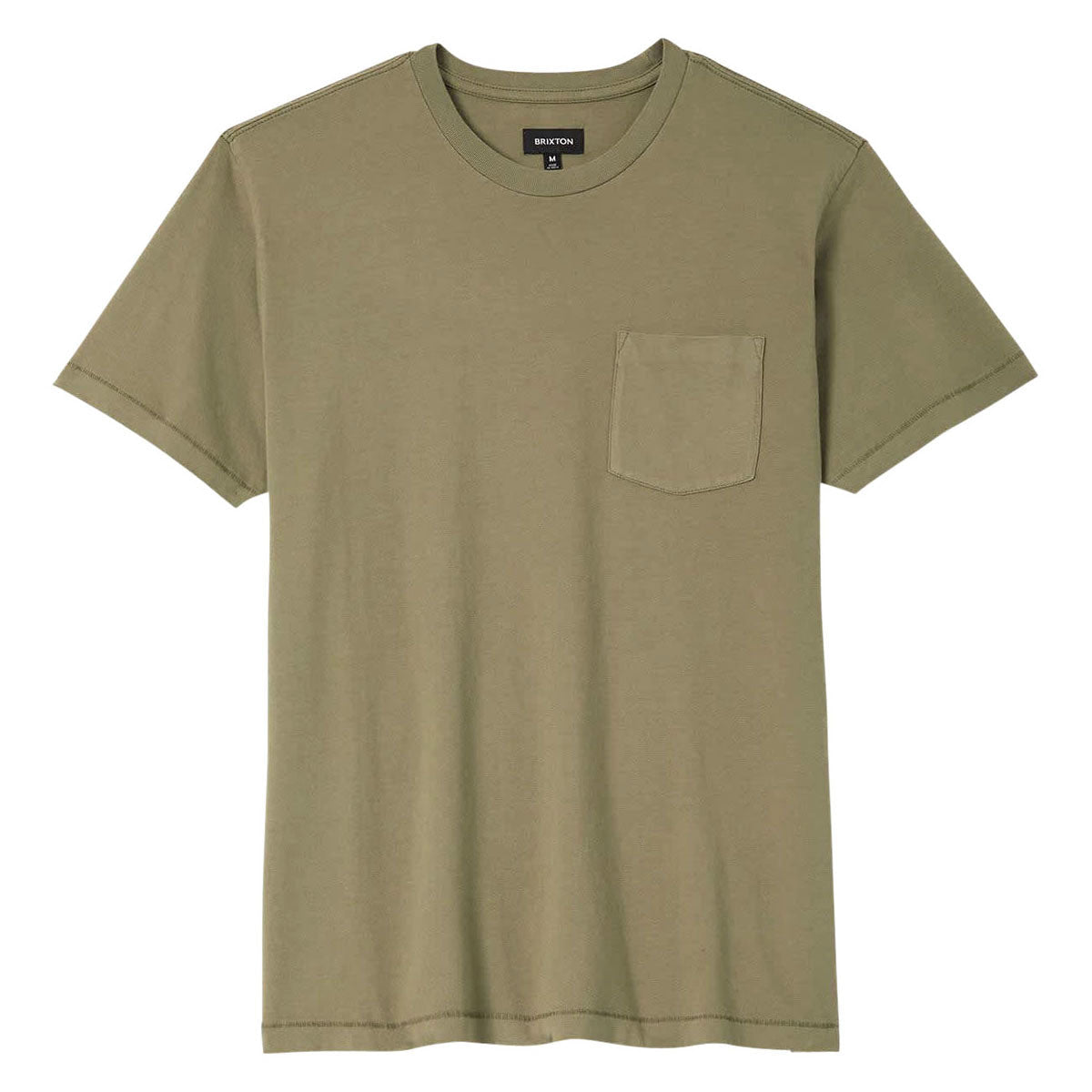 Brixton Baseline Pocket T-Shirt - Olive Surplus Vintage Wash image 1