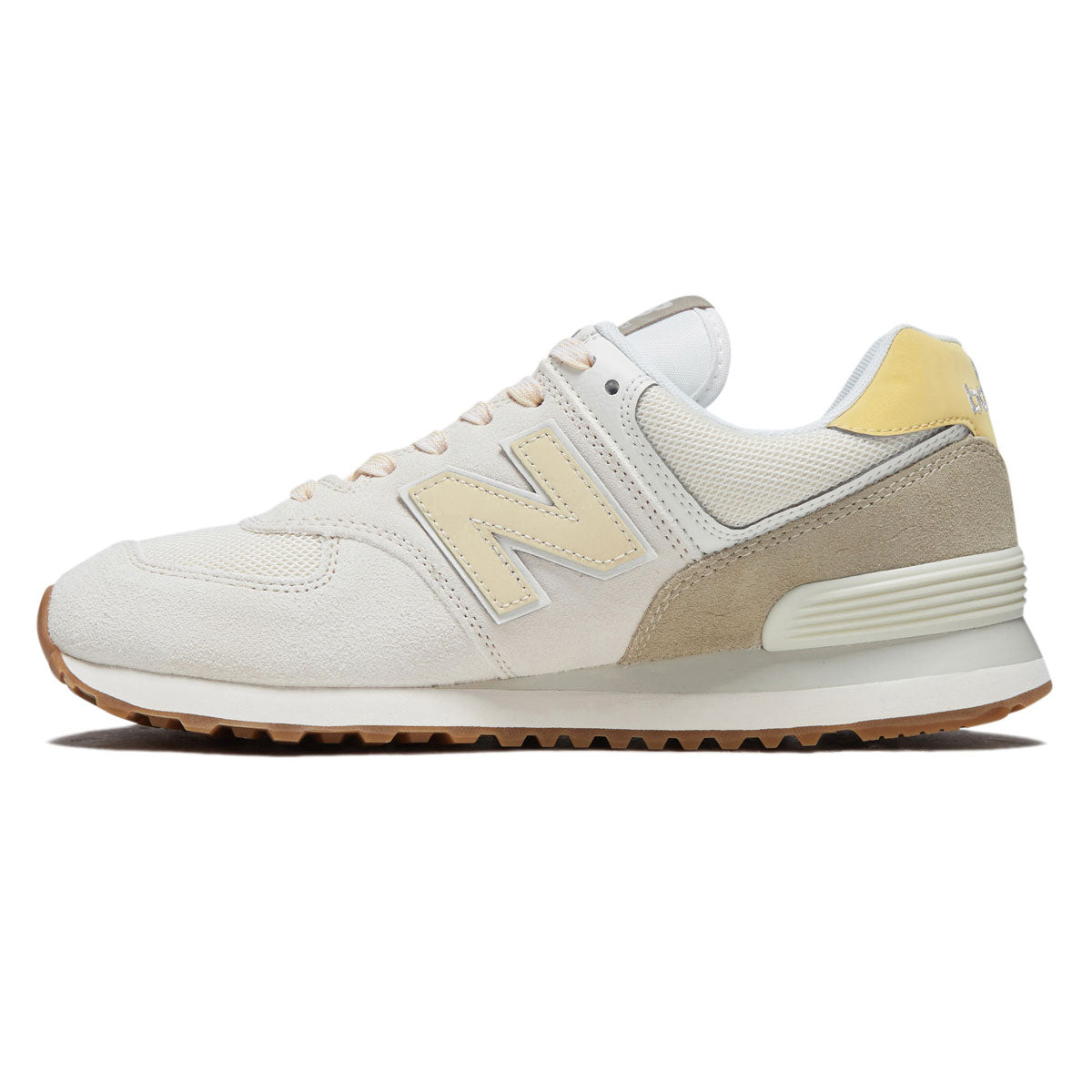 New Balance Womens 574 Shoes - Sea Salt/Linen/Linen image 2
