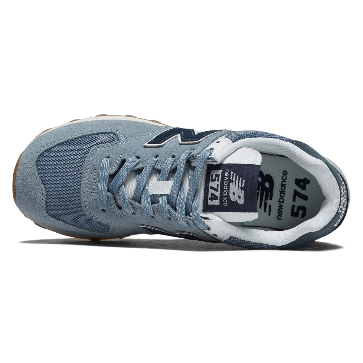 New Balance Womens 574 Shoes - NB Navy/Light Arctic Grey image 3