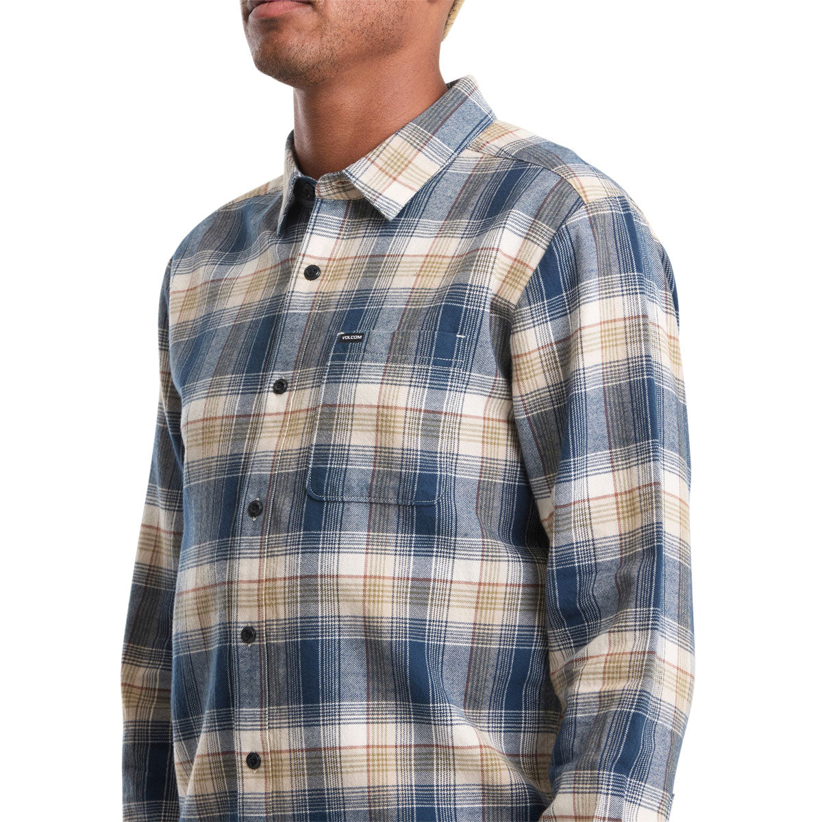 Volcom Caden Plaid Long Sleeve Shirt - Dirty White image 3