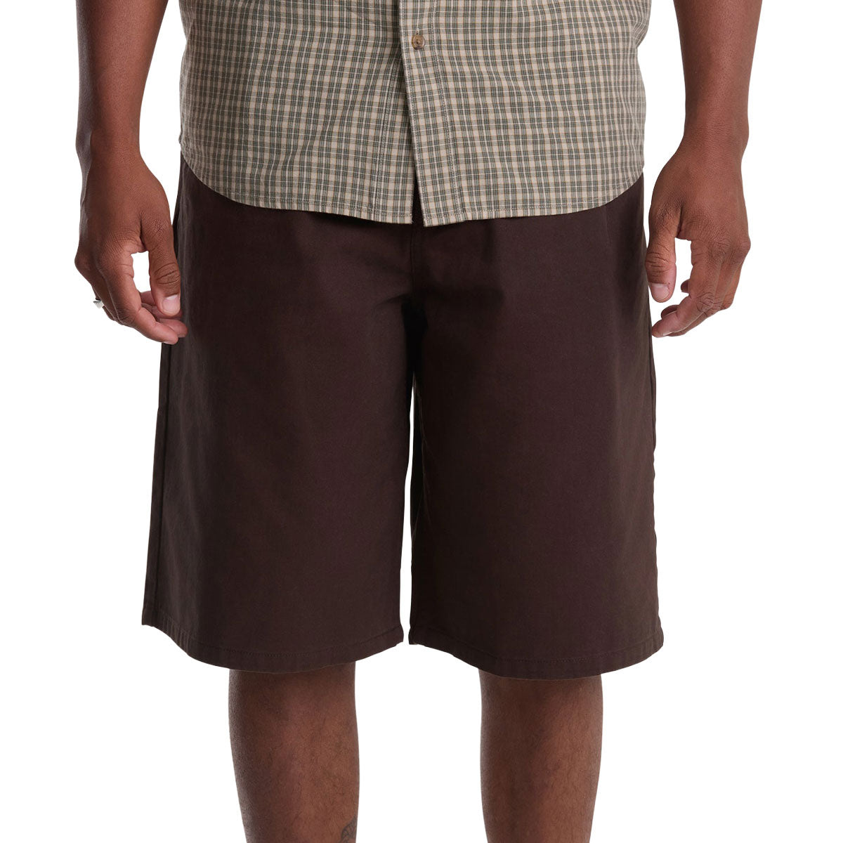 Volcom Chillow Plt Elastic Waist Chino VS 24 Shorts - Cacao image 2