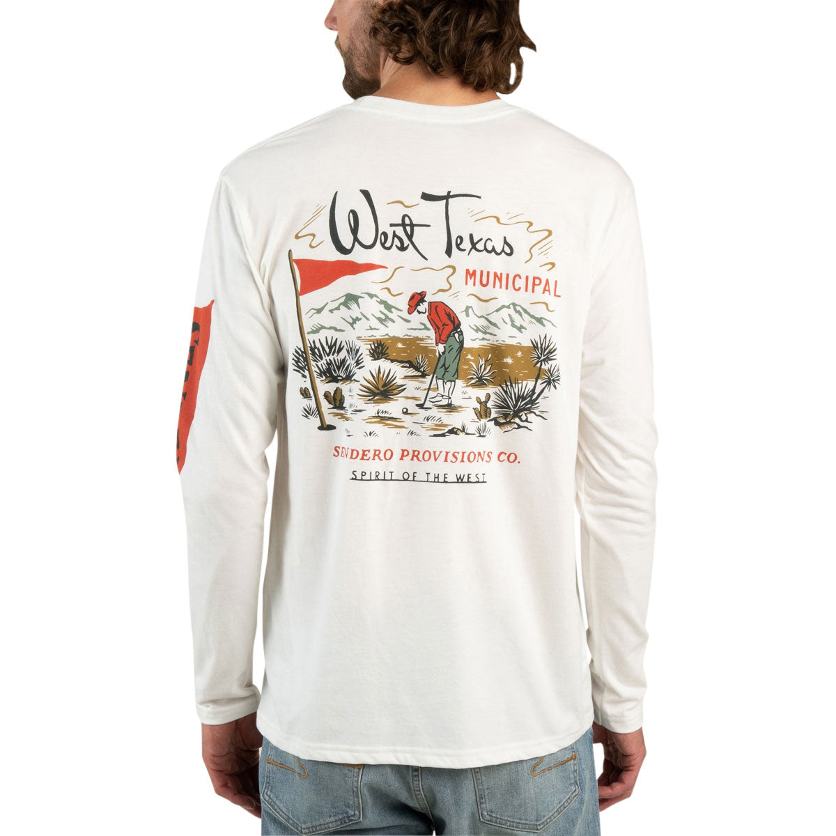 Sendero West Texas Municipal Long Sleeve T-Shirt - Vintage White image 4