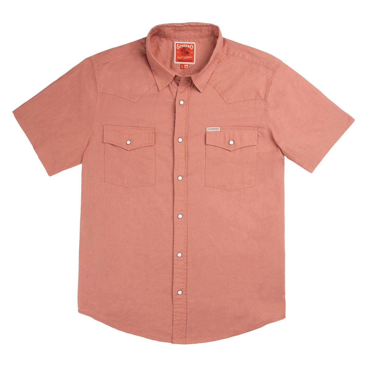 Sendero The Wyatt Pearl Snap Solid Shirt - Nantucket Red image 1