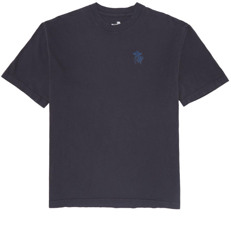 The Quiet Life Shhh Embroidered T-Shirt - Dolphin Blue