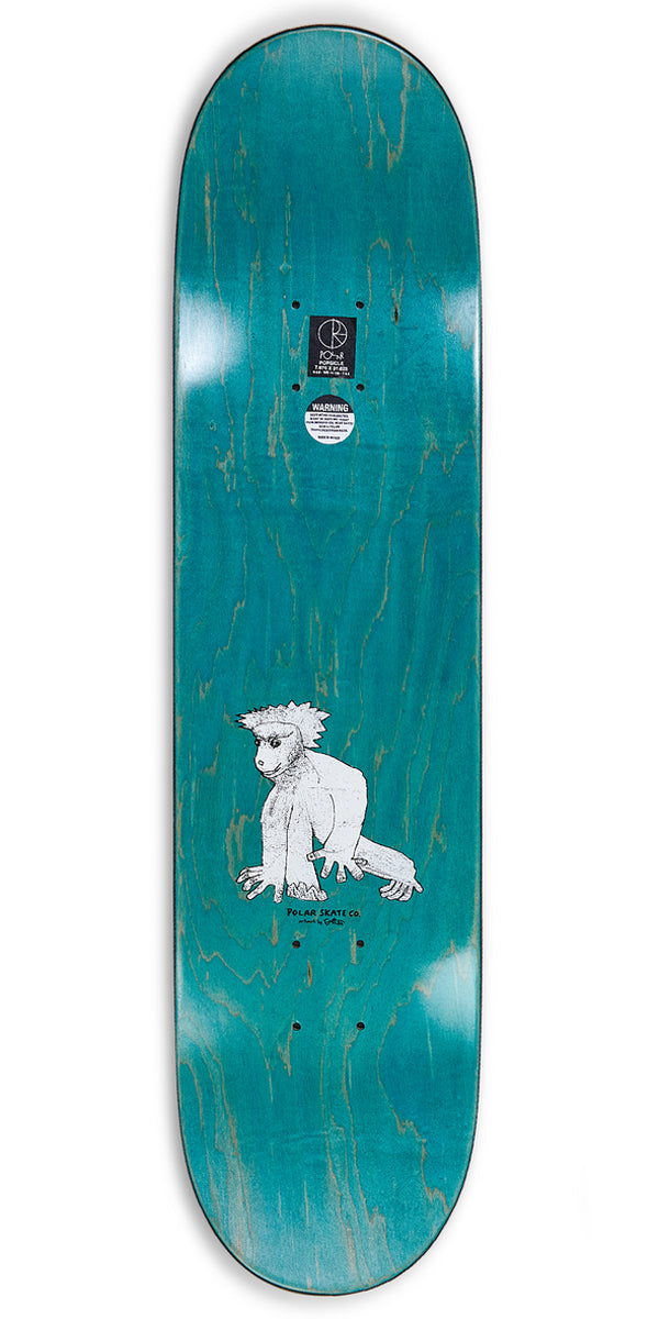 Polar Oskar Rosenberg Gorilla King Skateboard Deck - Cream - 7.875