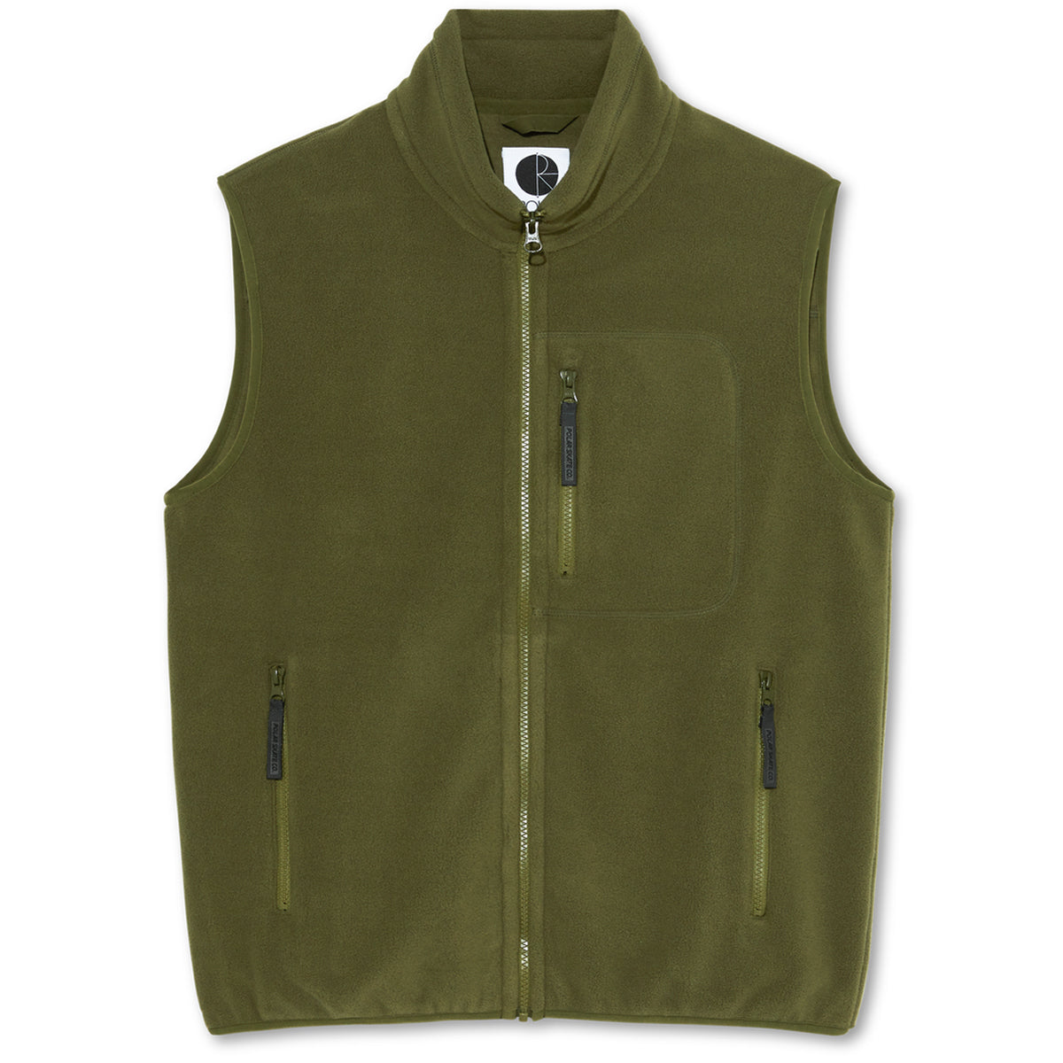 Polar Basic Fleece Vest Jacket - Army Green image 1
