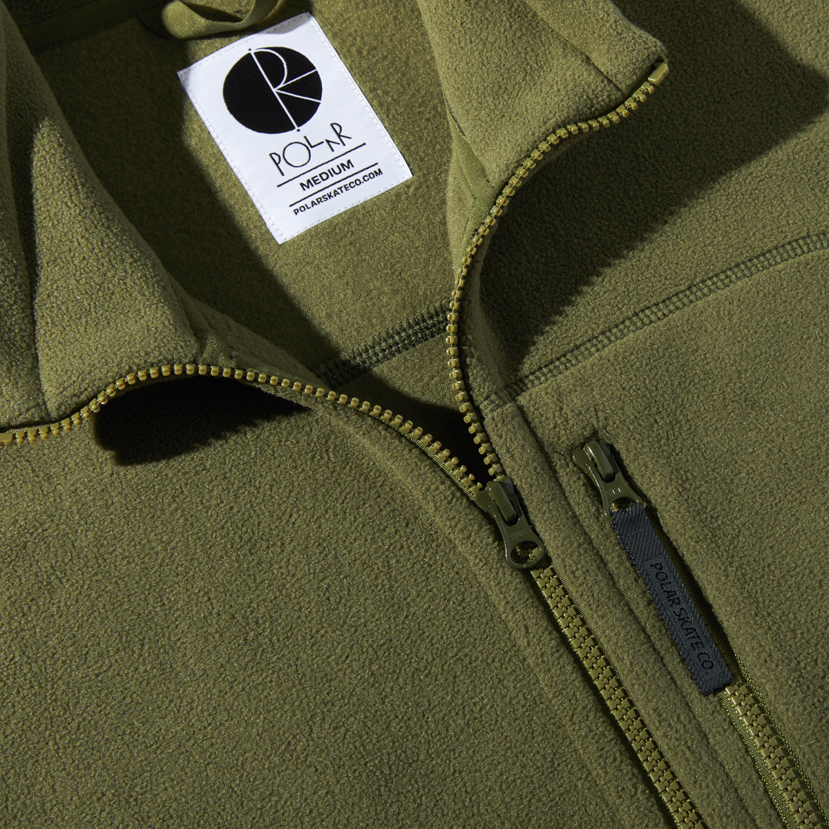Polar Basic Fleece Vest Jacket - Army Green image 3