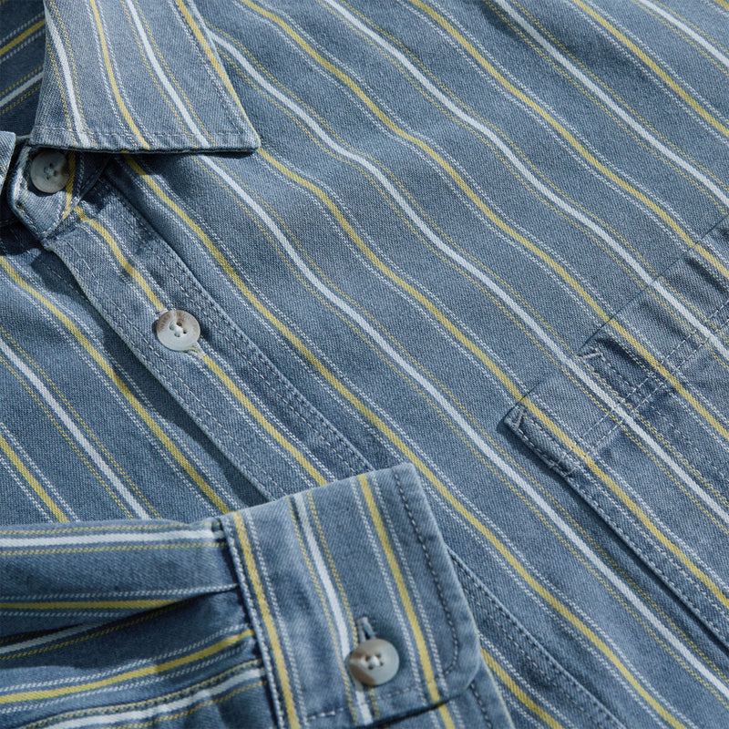 Polar Mike Denim Shirt - Blue/Yellow