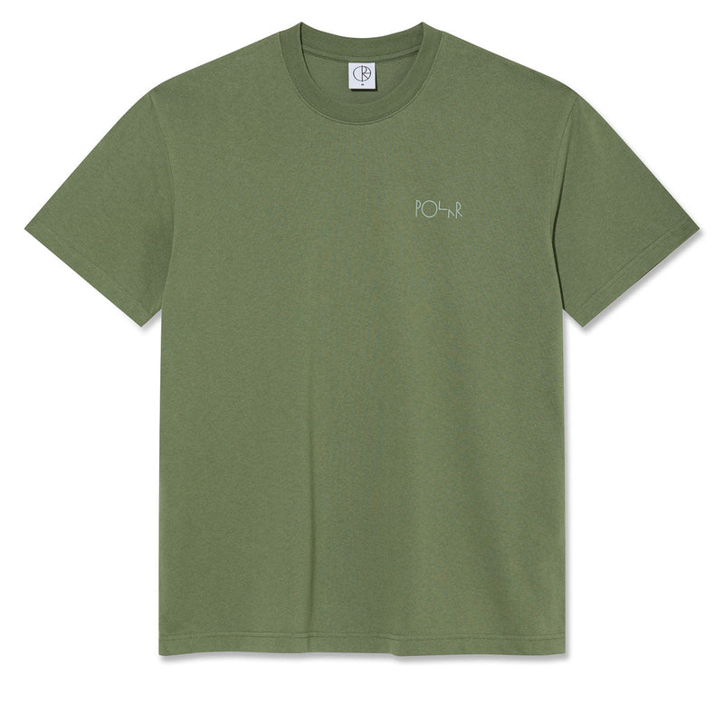 Polar Stroke Logo Contrast T-Shirt - Moss Green