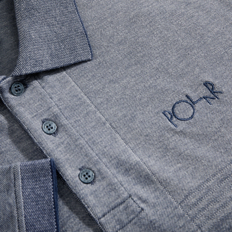 Polar Surf Polo Shirt - Heather Blue Pique