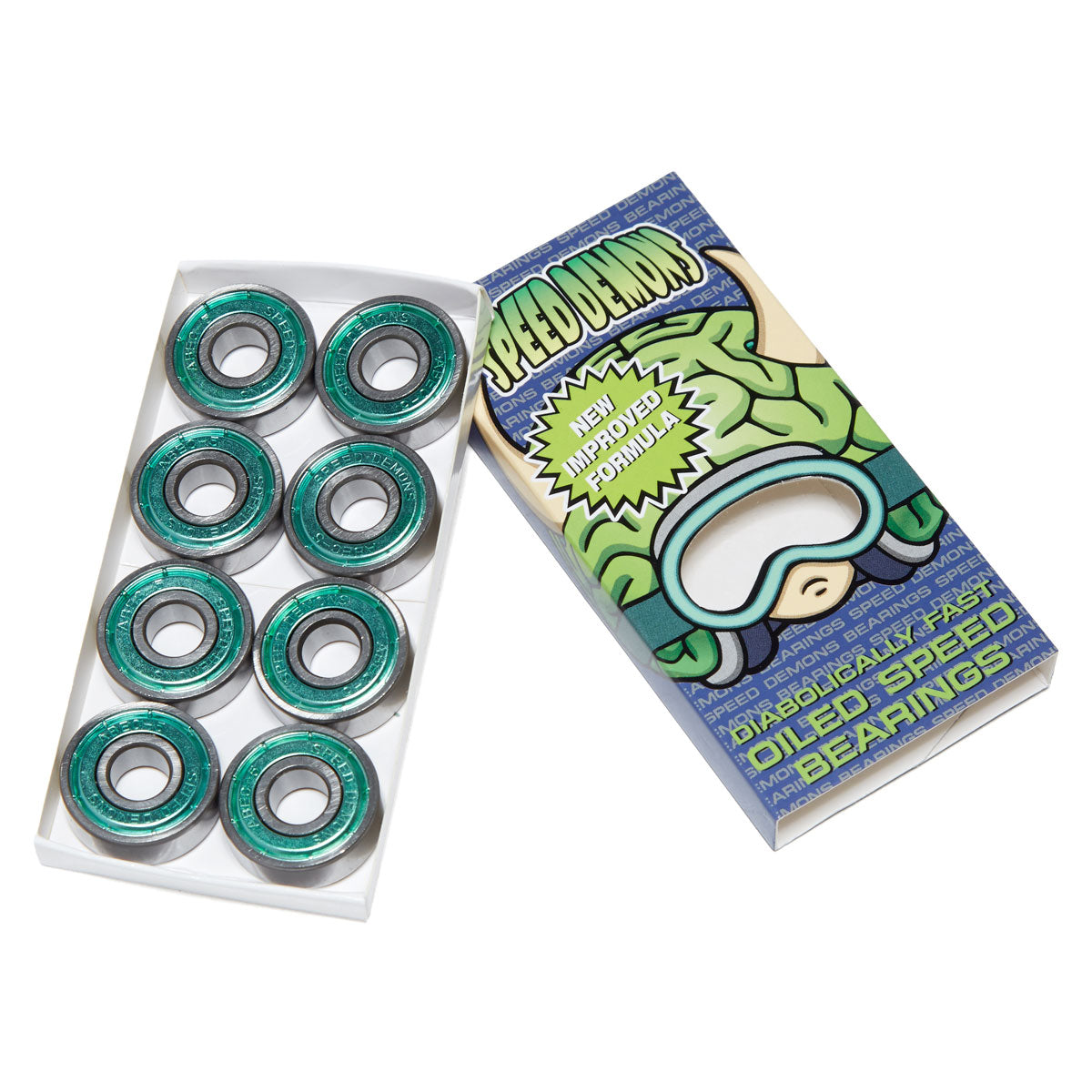 Speed Demons Brainiac Abec 5 Bearings - Green image 2