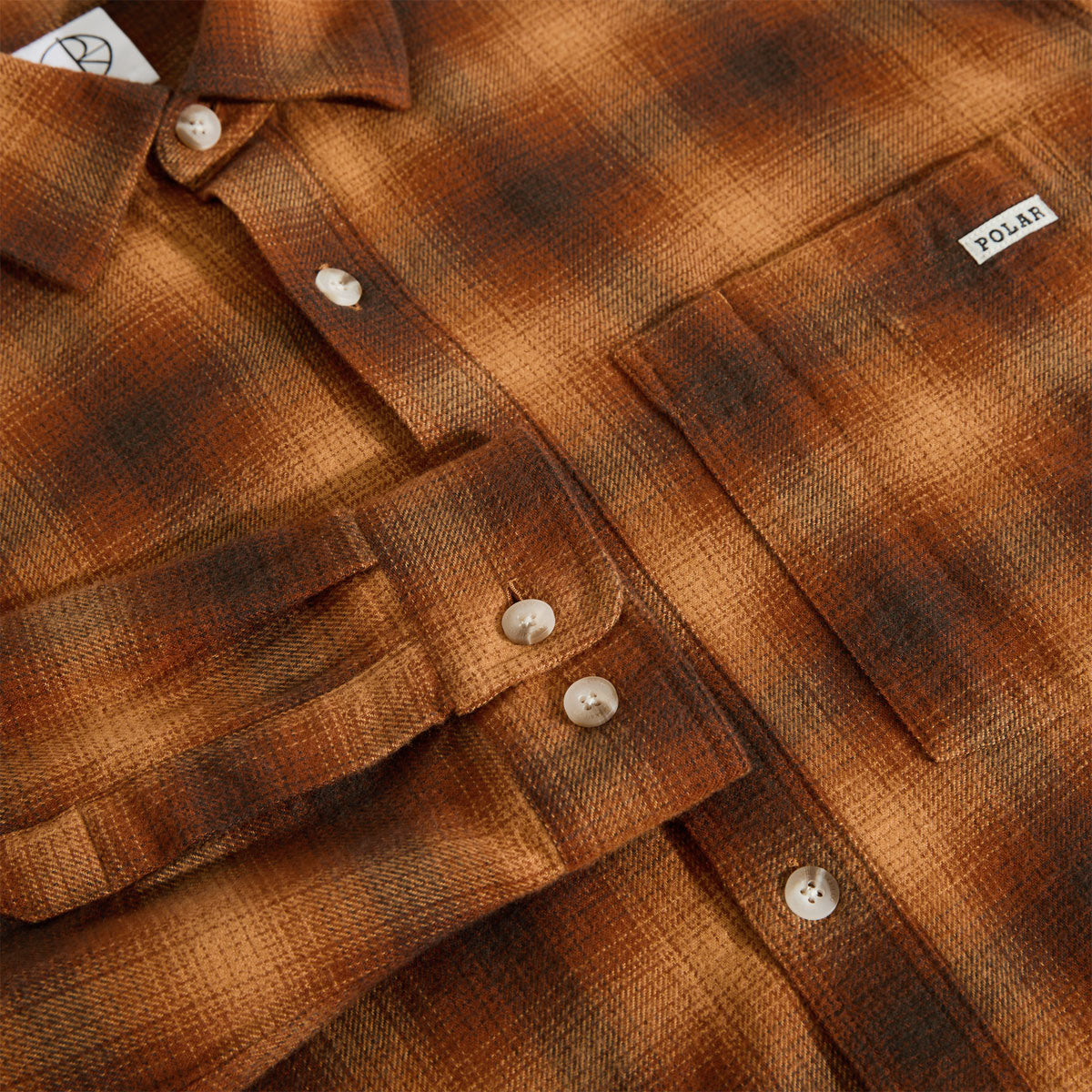 Polar Mitchell Shadow Check Long Sleeve Shirt - Caramel image 3