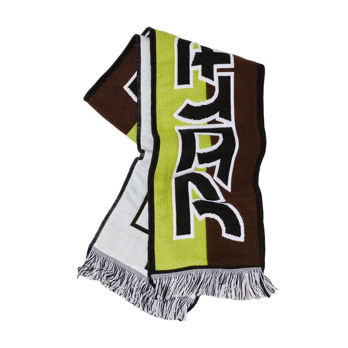 Polar Football Squares Scarf - Green/Brown image 1