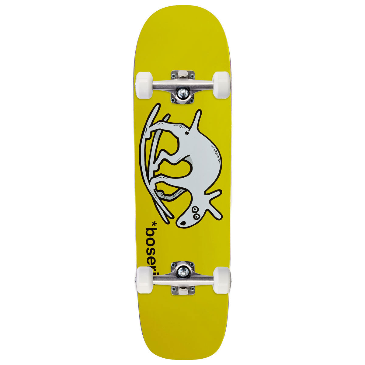 Polar Nick Boserio Useless Wooden Dog P1 Shape Skateboard Complete - Yellow - 8.625
