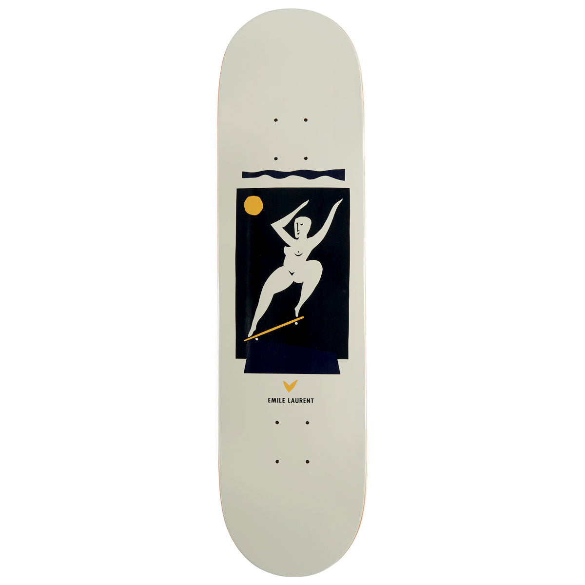 Polar Emile Laurent Crooks Skateboard Deck - Cream - 8.125