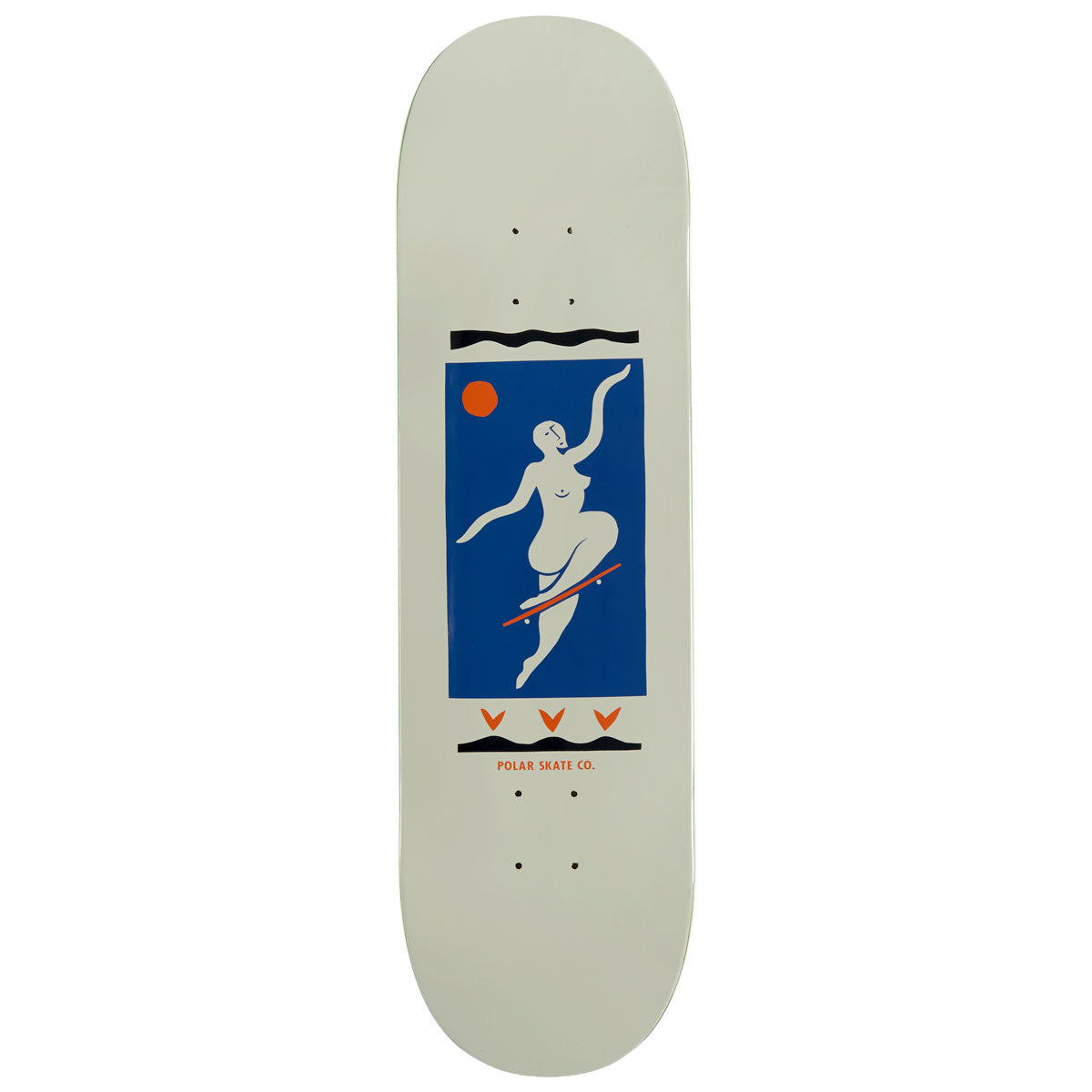 Polar No Comply Team Skateboard Deck - Cream - 8.75