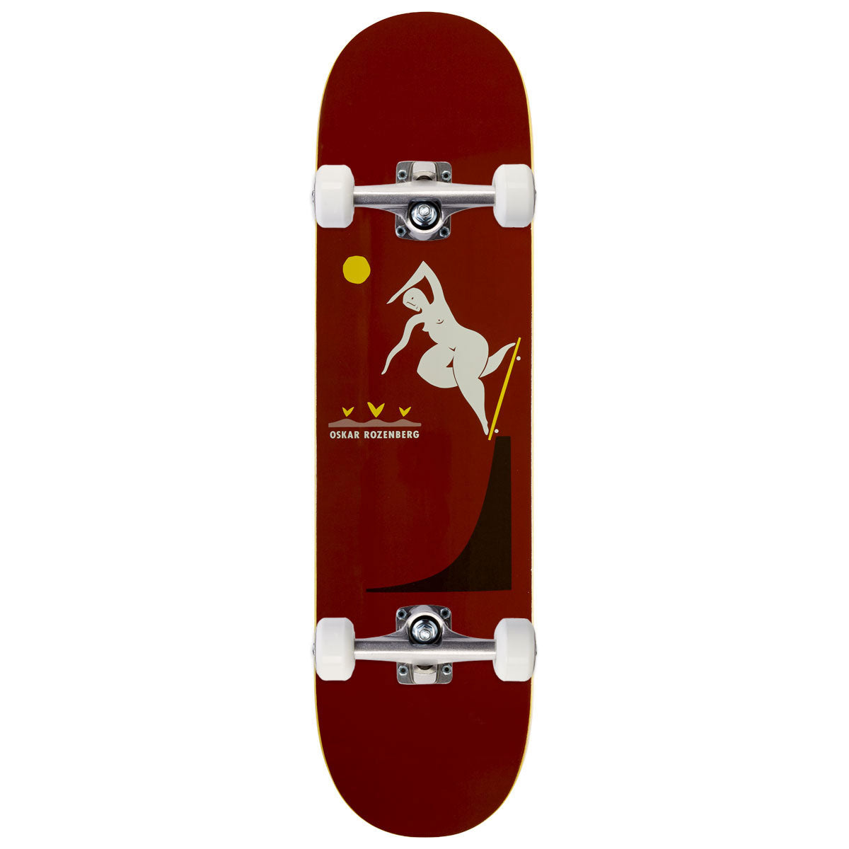 Polar Oskar Rozenberg BS Noseblunt Skateboard Complete - Burnt Red - 8.00
