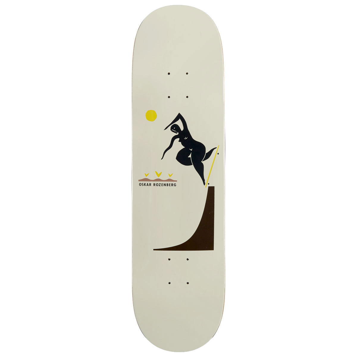 Polar Oskar Rozenberg BS Noseblunt Skateboard Deck - Cream - 8.375