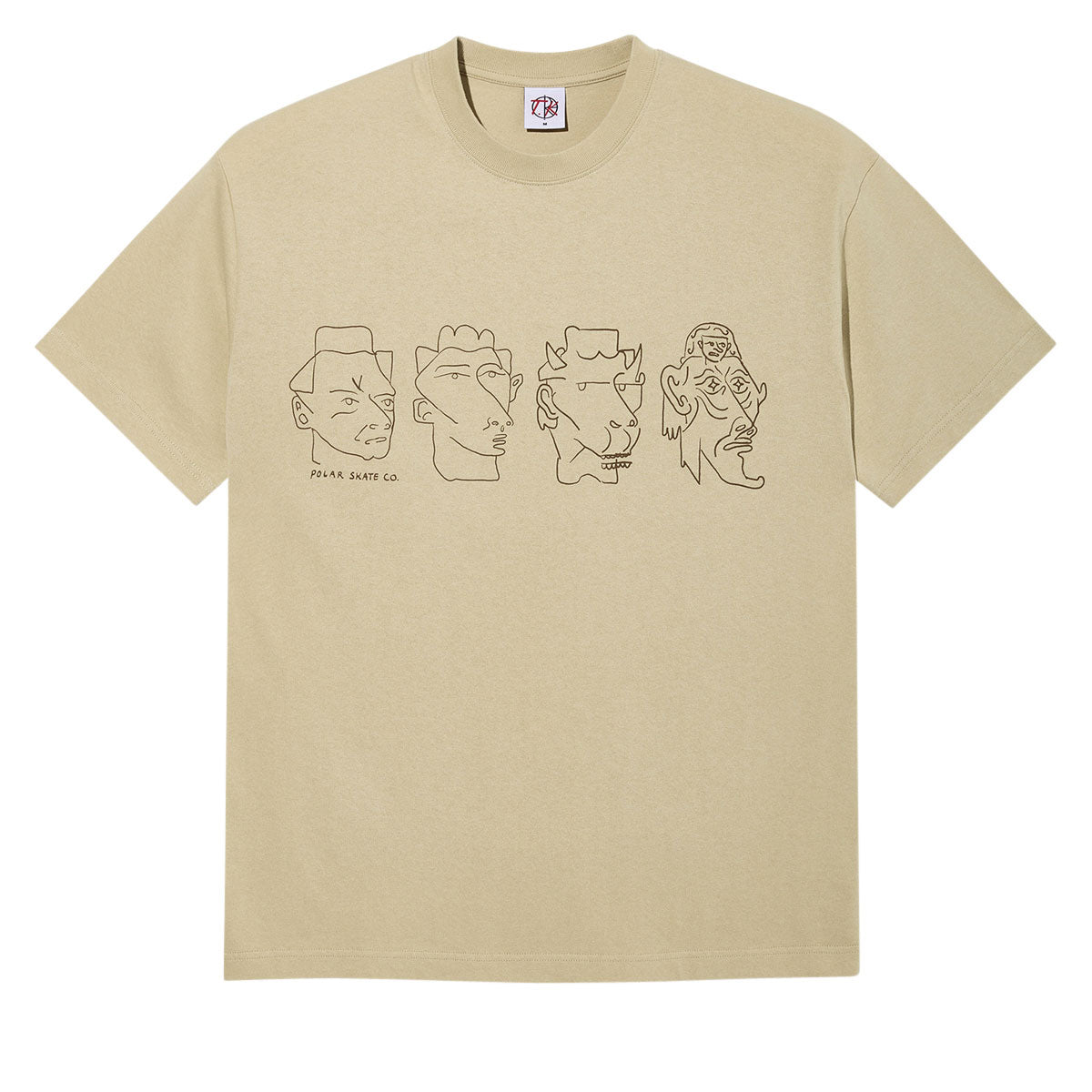 Polar 8 Heads Contrast T-Shirt - Sand/Brown image 1
