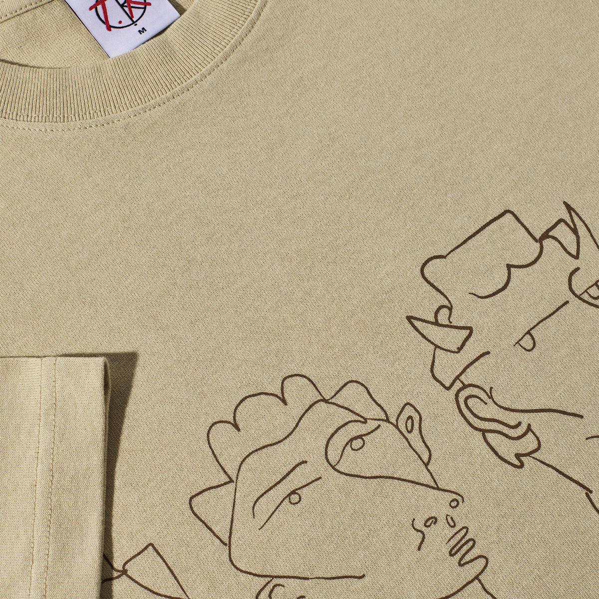 Polar 8 Heads Contrast T-Shirt - Sand/Brown image 3