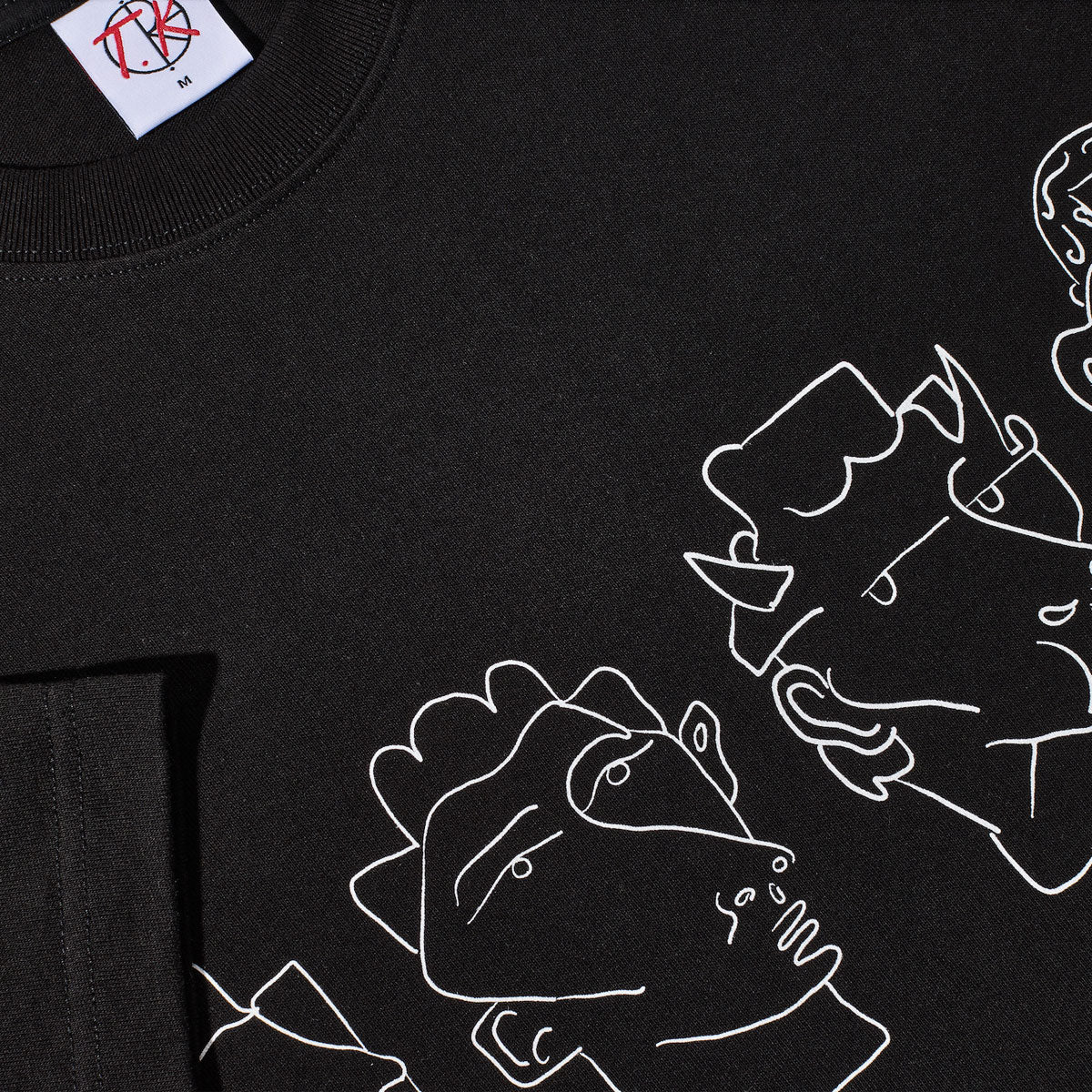 Polar 8 Heads Contrast T-Shirt - Black/White image 3