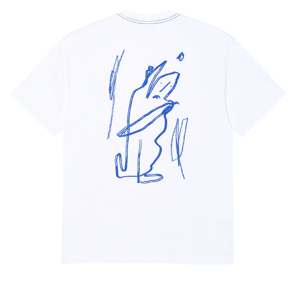 Polar Doodle Contrast T-Shirt - White/Ultramarine image 1