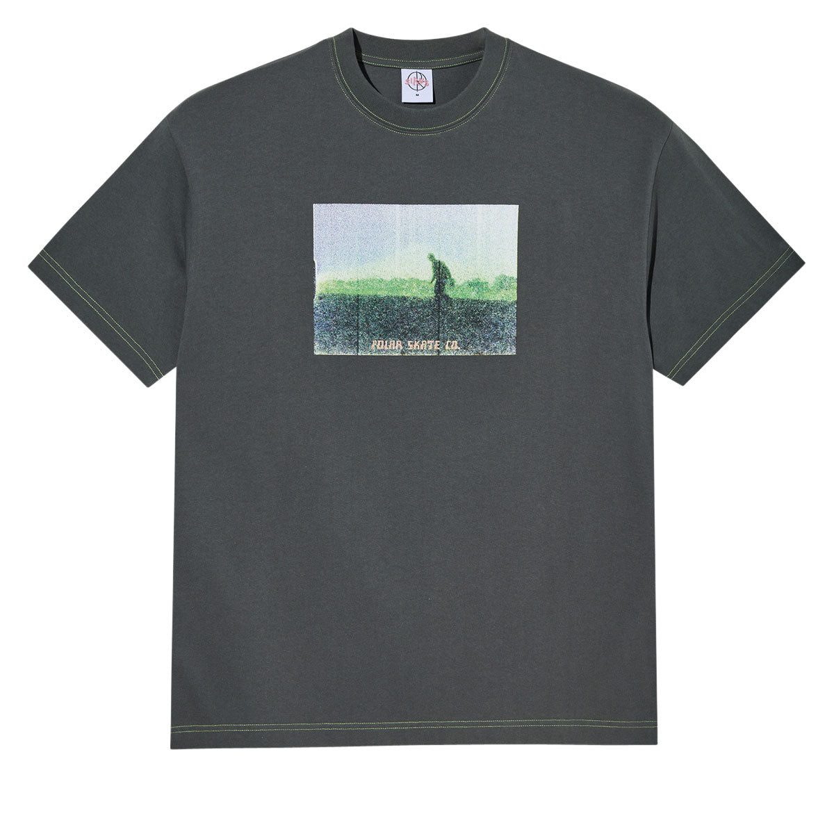 Polar Beach Walk Contrast T-Shirt - Graphite/Green image 1