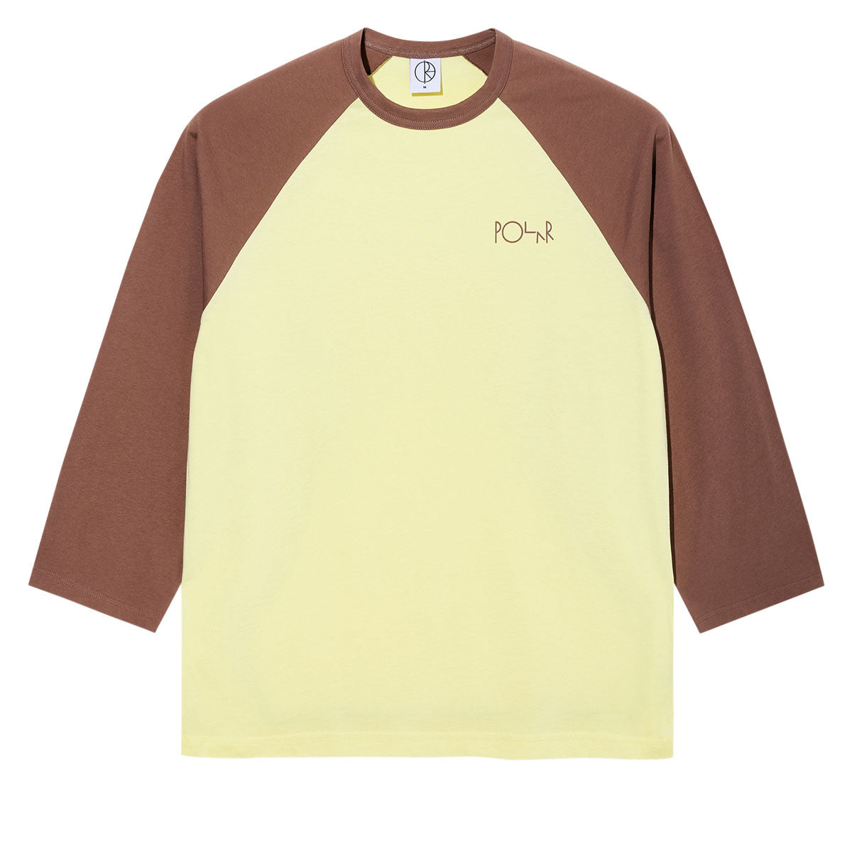 Polar 3/4 Sleeve T-Shirt - Cinnamon/Light Yellow image 1