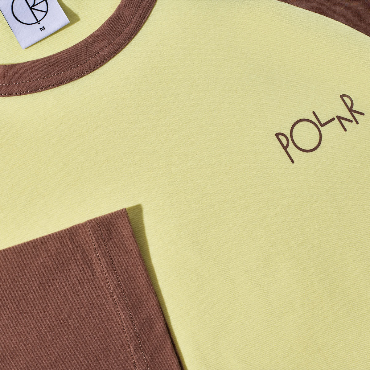 Polar 3/4 Sleeve T-Shirt - Cinnamon/Light Yellow image 3