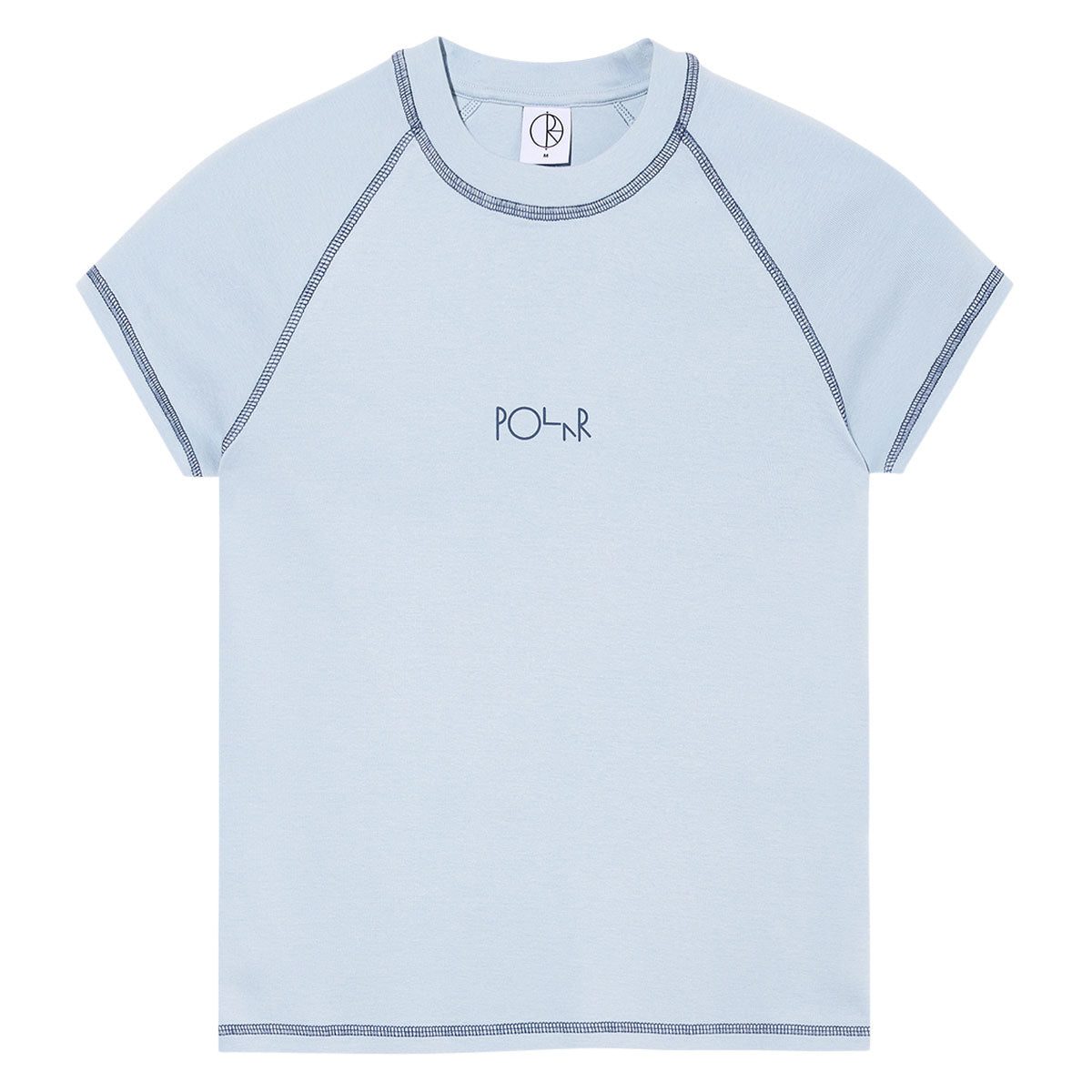 Polar Womens Script Logo Baby T-Shirt - Light Blue/Dark Blue image 1
