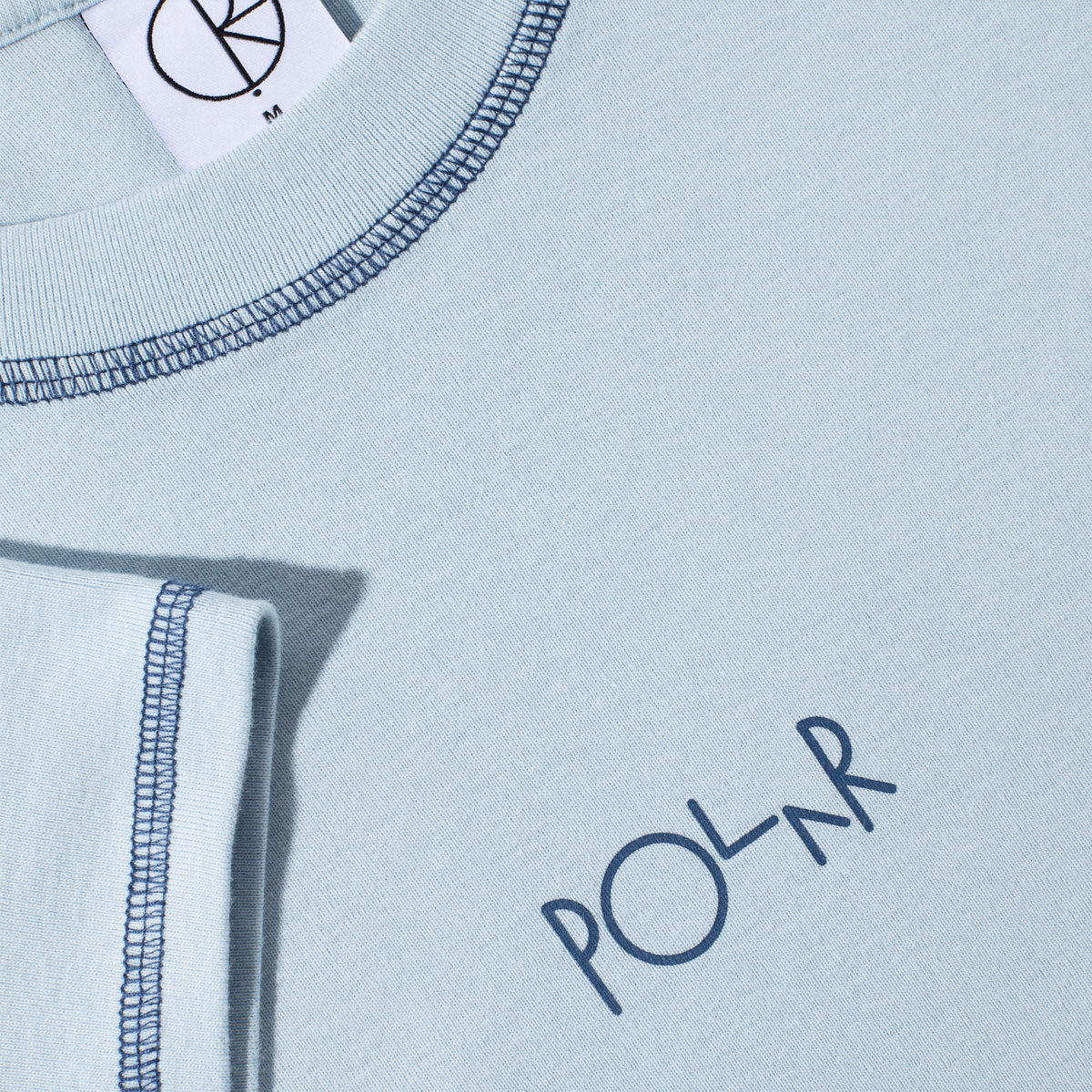 Polar Womens Script Logo Baby T-Shirt - Light Blue/Dark Blue image 3