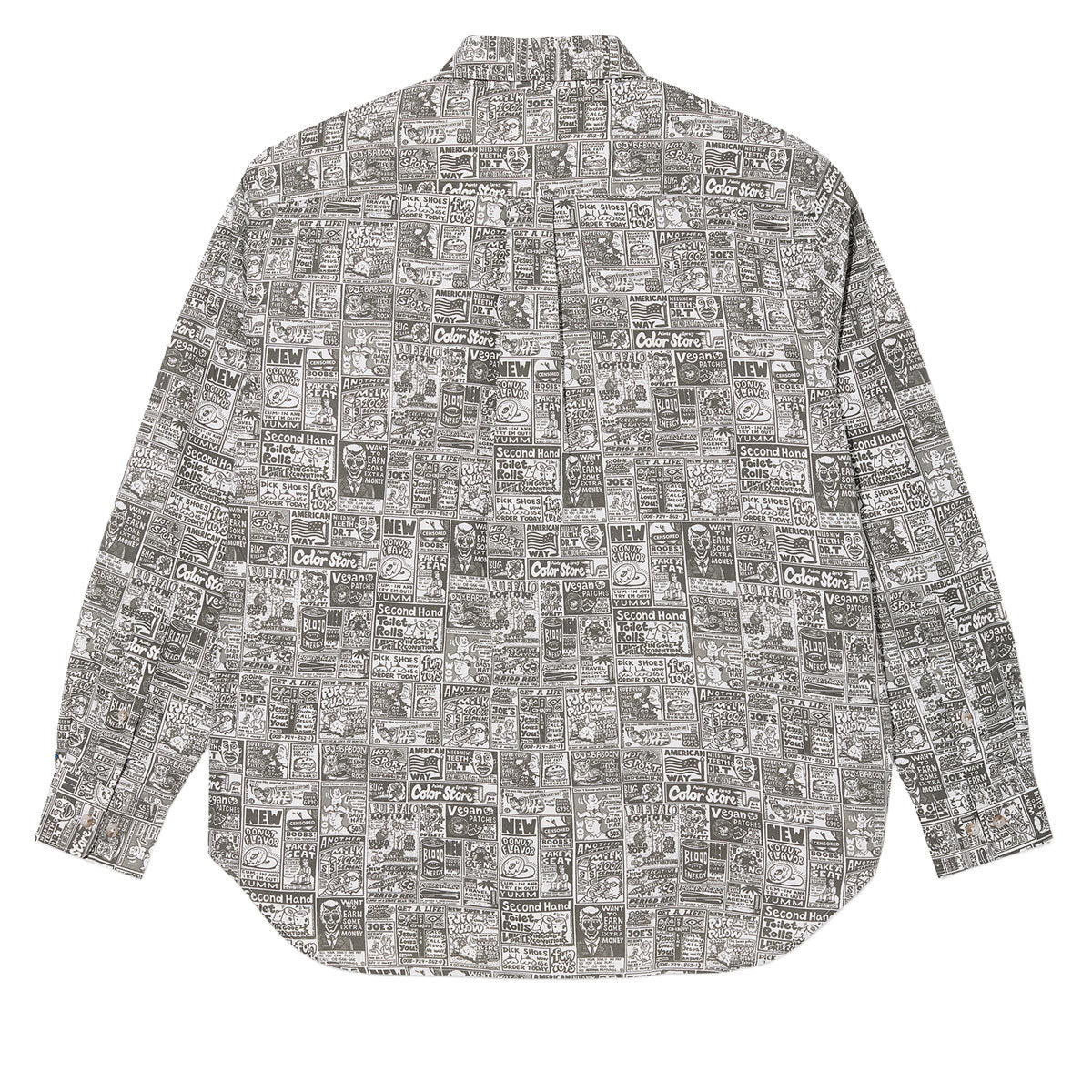 Polar Newspaper Ben Long Sleeve Shirt - Light Grey image 2