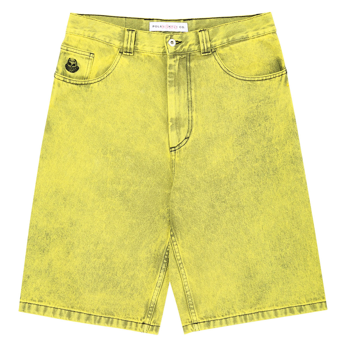 Polar Angel Child Big Boy Shorts - Lemon Black image 1