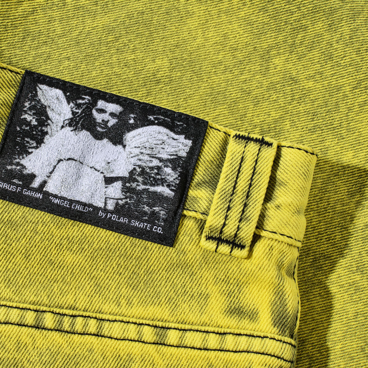 Polar Angel Child Big Boy Shorts - Lemon Black image 4