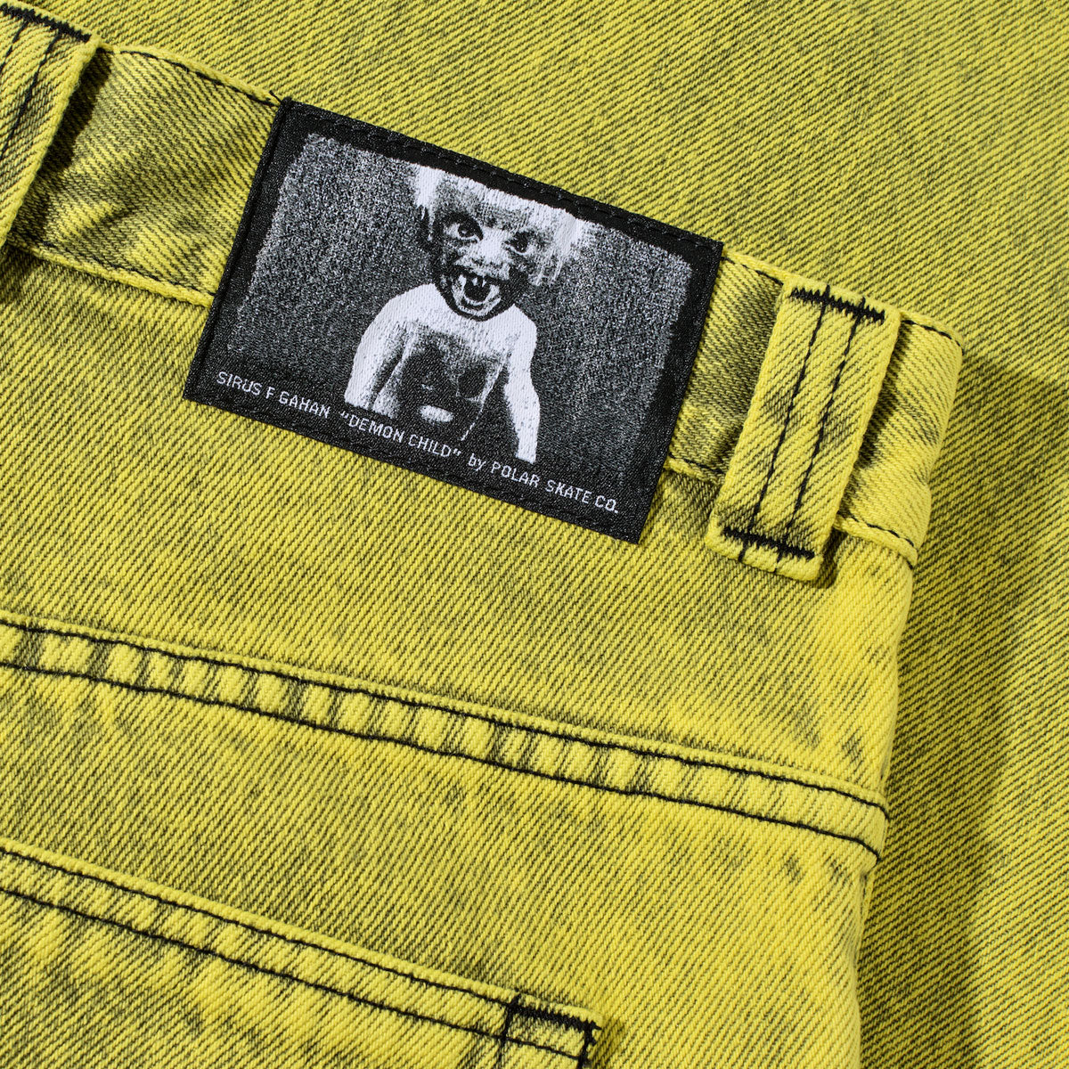 Polar Demon Child Big Boy Jeans - Lemon Black image 4