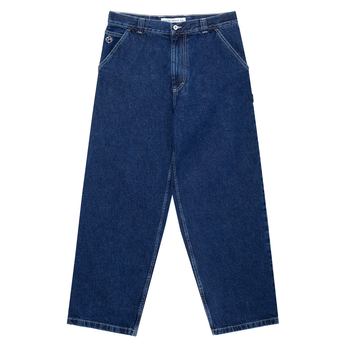 Polar Big Boy Work Pants - Dark Blue/White Stitching image 1