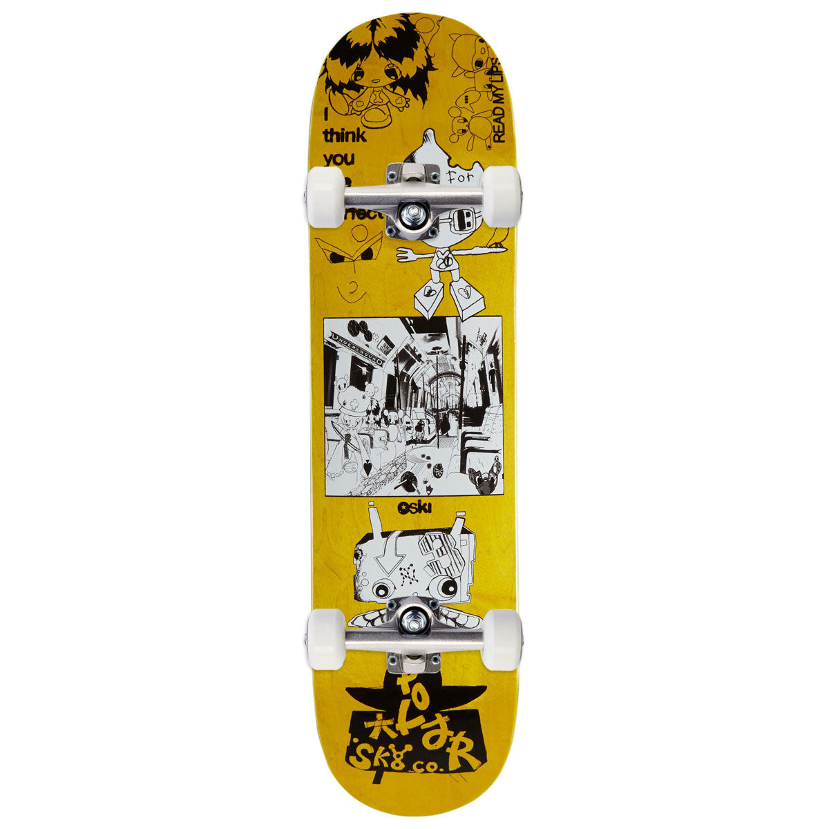Polar Oski I Think You Perfect Skateboard Complete - Yellow - 8.00