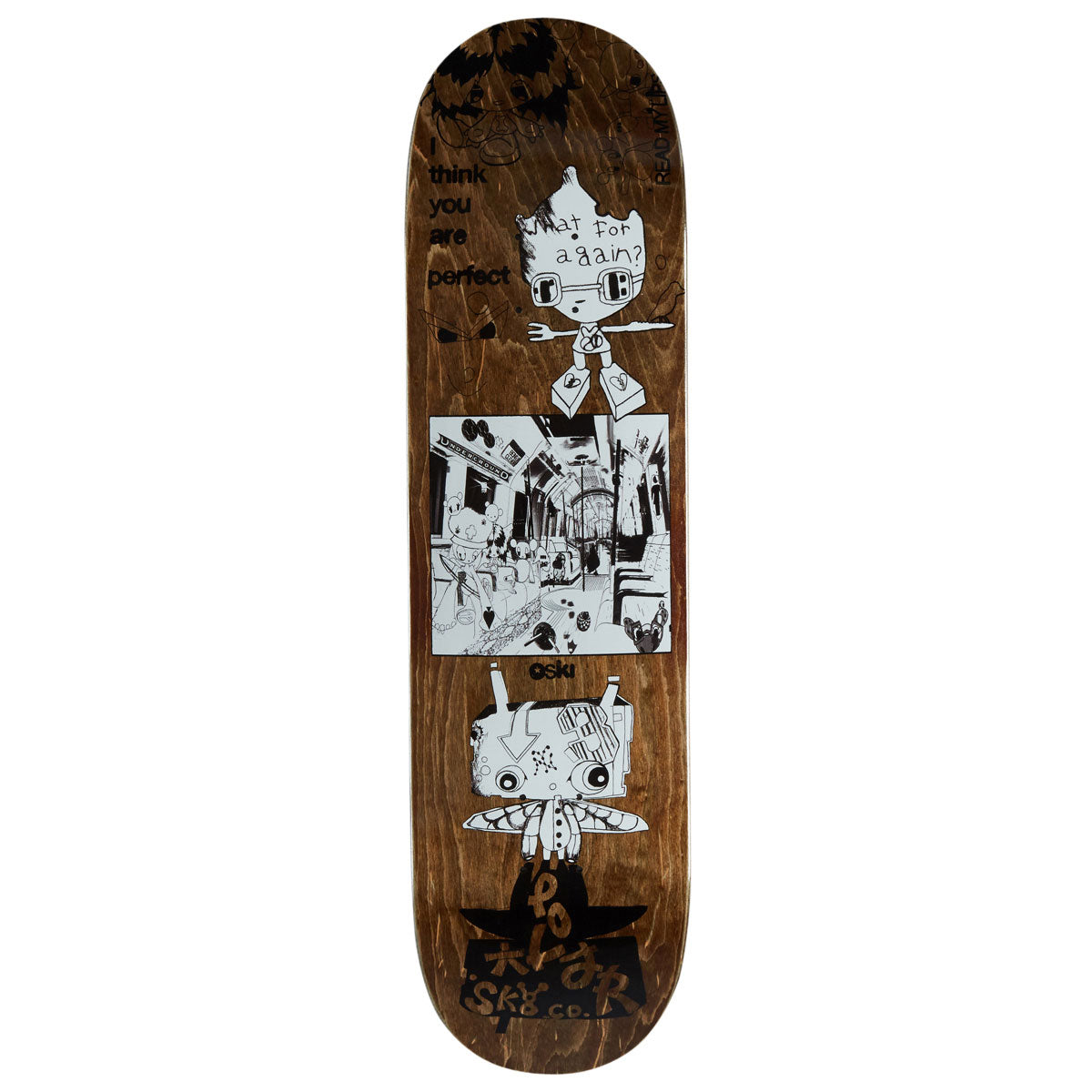 Polar Oski I Think You Perfect Skateboard Deck - Brown - 8.25