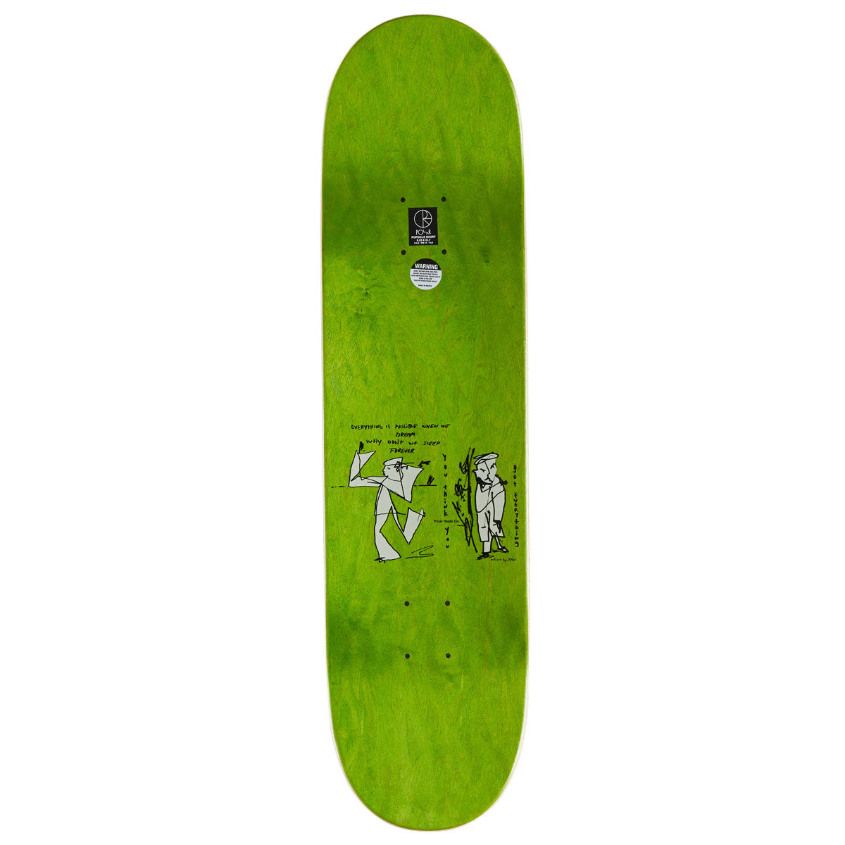 Polar Team Alv Sleep Forever Skateboard Deck - 8.25
