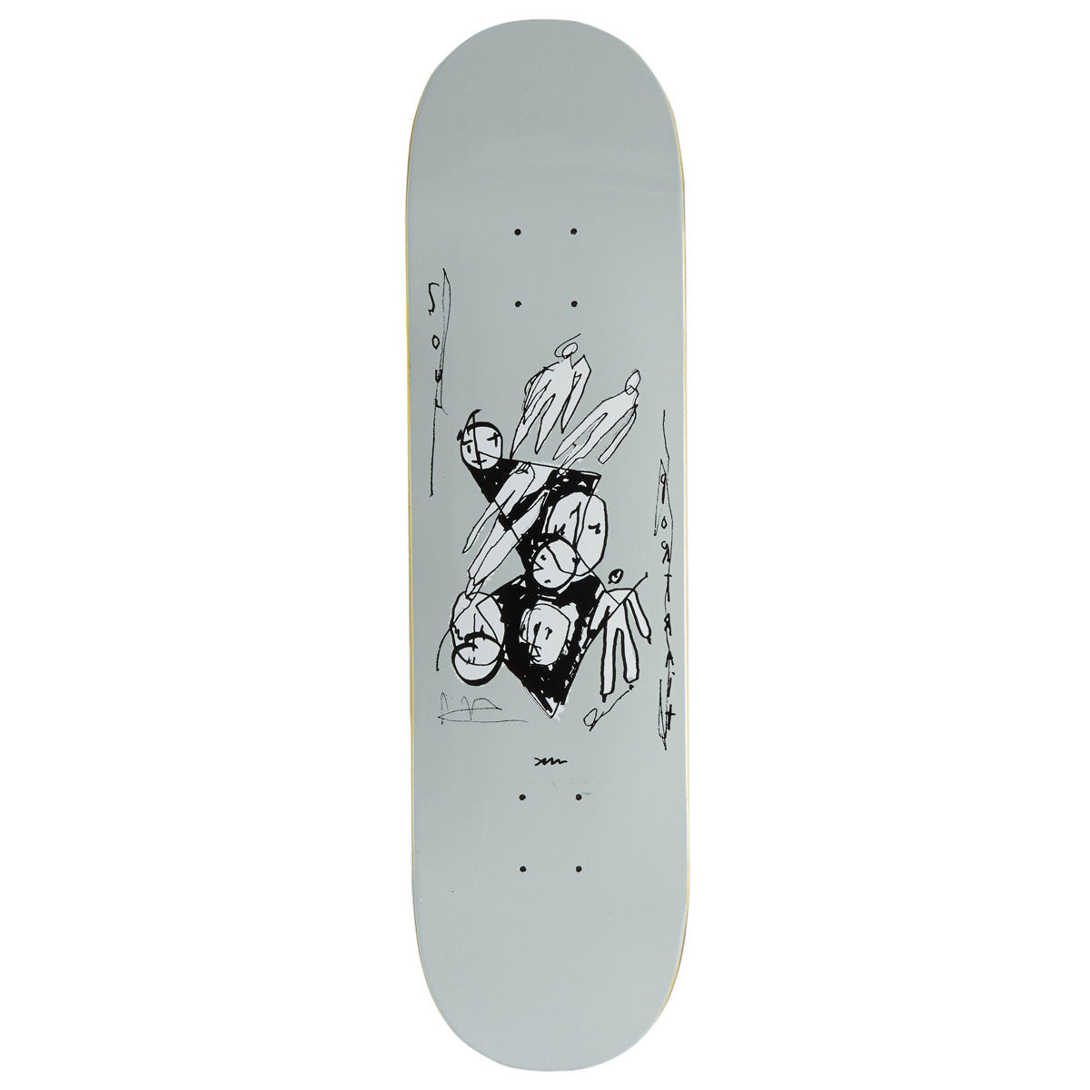 Polar Team Alv Soul Portrait Skateboard Deck - Grey - 8.25