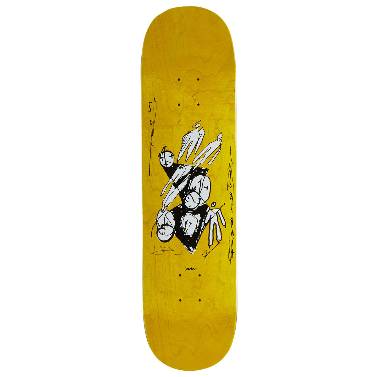 Polar Team Alv Soul Portrait Skateboard Deck - Yellow - 8.00