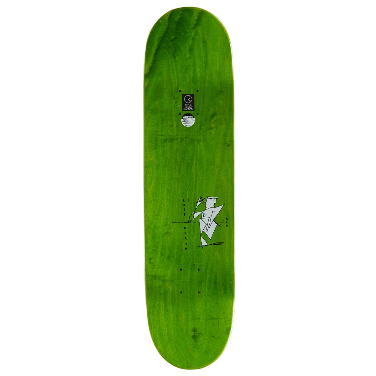 Polar Team Alv Still Pushing Skateboard Deck - 8.125