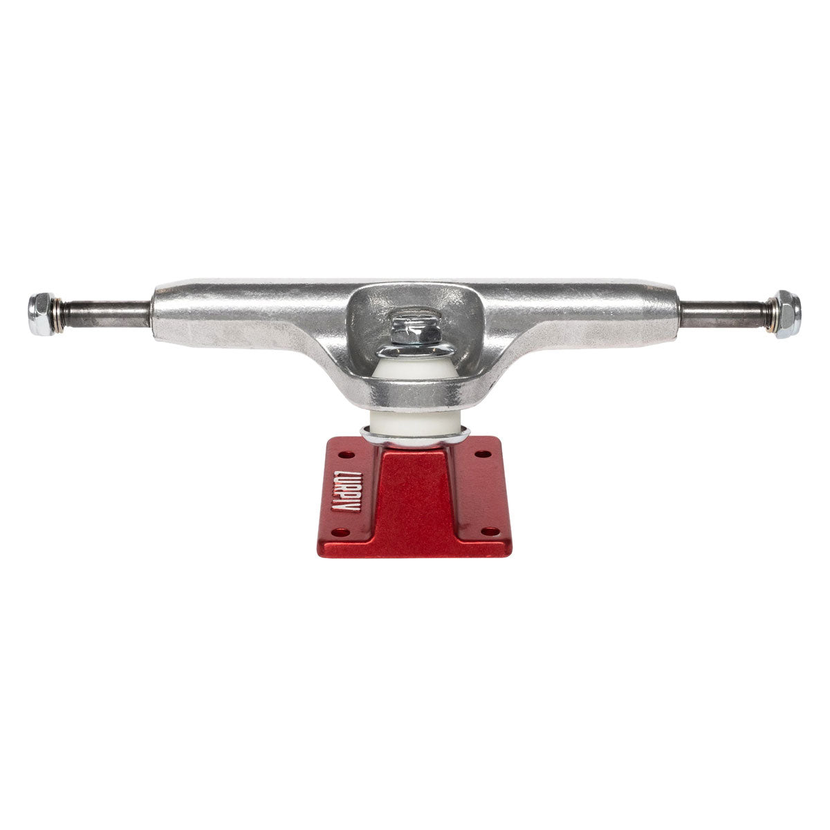 Lurpiv 3 Skateboard Trucks - Polished/Red - 150mm image 2