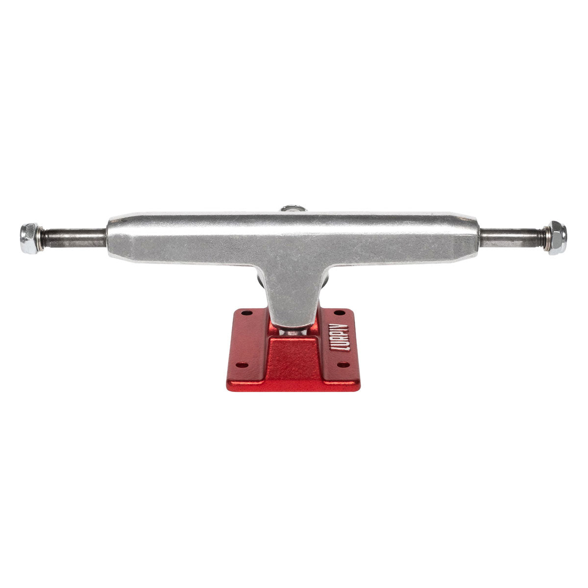 Lurpiv 3 Hollow Skateboard Trucks - Polished/Red - 150mm image 1