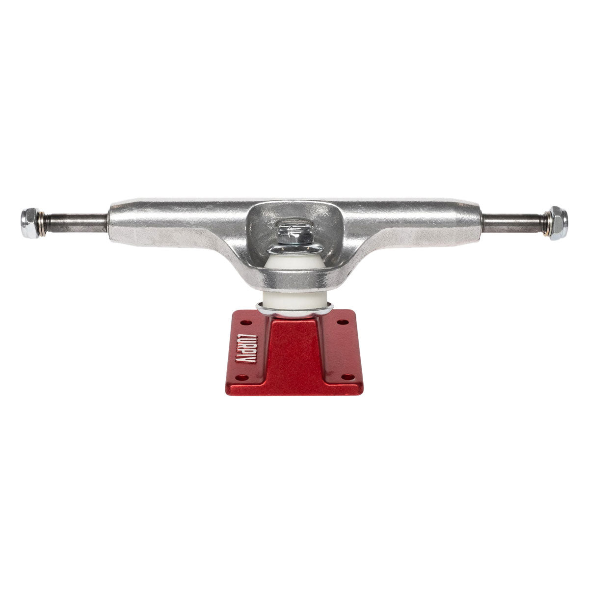 Lurpiv 3 Hollow Skateboard Trucks - Polished/Red - 155mm image 2
