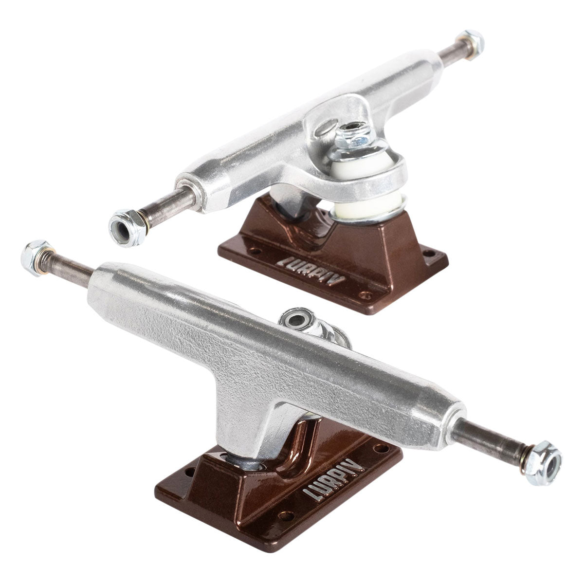 Lurpiv 3 Hollow Skateboard Trucks - Polished/Brown - 155mm image 3