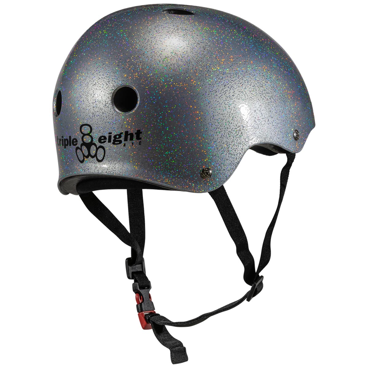 Triple Eight Certified Sweatsaver Helmet - Silver Glitter image 2