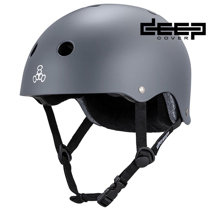 Triple Eight Deep Cover Helmet - Gray Matte
